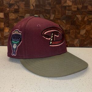 Arizona Diamondbacks Maroon and Olive Fitted Hat
